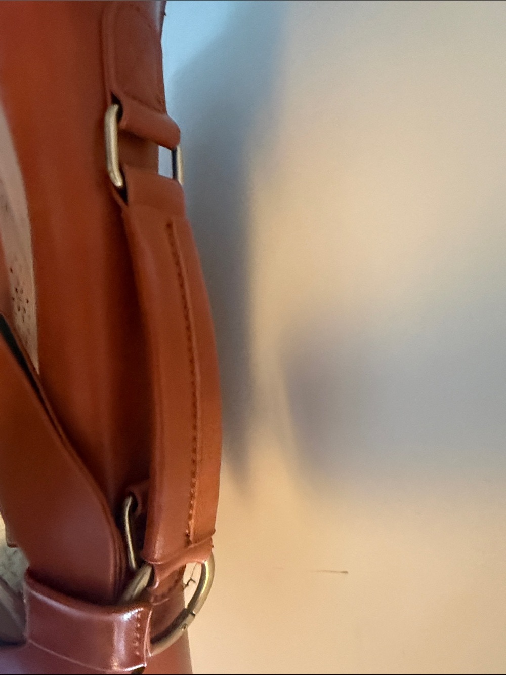 Ecosusi Women's Tan Bow Accent Floral Detail Messenger Laptop Bag EUC - Picture 5 of 7